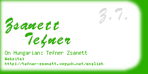 zsanett tefner business card